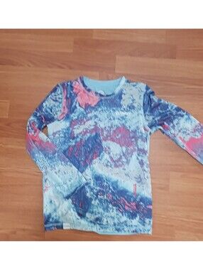 Magellan  Long sleeves  Pullover  Knit Top Size small  multicolored  blue & pink